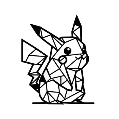 Mô Hình Pikachu Geo-Art Trang Trí Độc Đáo