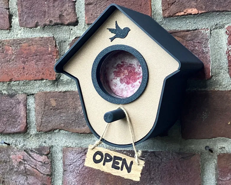 Nhà cho chim ăn cho hũ bơ đậu phộng (Vogelfutterhaus für Erdnussbutterglas) - Image 2