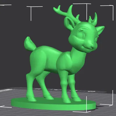 Mẫu 3D Hươu Cartoon Dễ Thương (Adorable Cartoon-Style Deer 3D Model)
