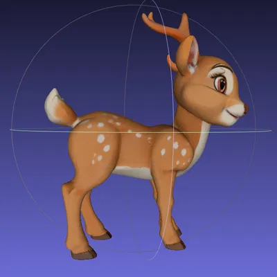 Mẫu 3D Hươu Cartoon Dễ Thương (Adorable Cartoon-Style Deer 3D Model)