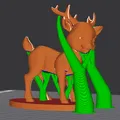 Mẫu 3D Hươu Cartoon Dễ Thương (Adorable Cartoon-Style Deer 3D Model) - Thumbnail 3