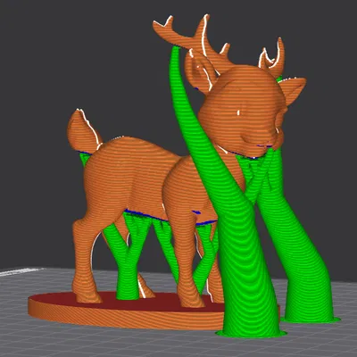 Mẫu 3D Hươu Cartoon Dễ Thương (Adorable Cartoon-Style Deer 3D Model)