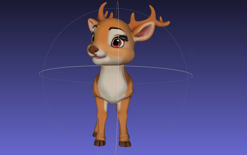 Mẫu 3D Hươu Cartoon Dễ Thương (Adorable Cartoon-Style Deer 3D Model) - Image 4