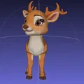 Mẫu 3D Hươu Cartoon Dễ Thương (Adorable Cartoon-Style Deer 3D Model) - Thumbnail 4