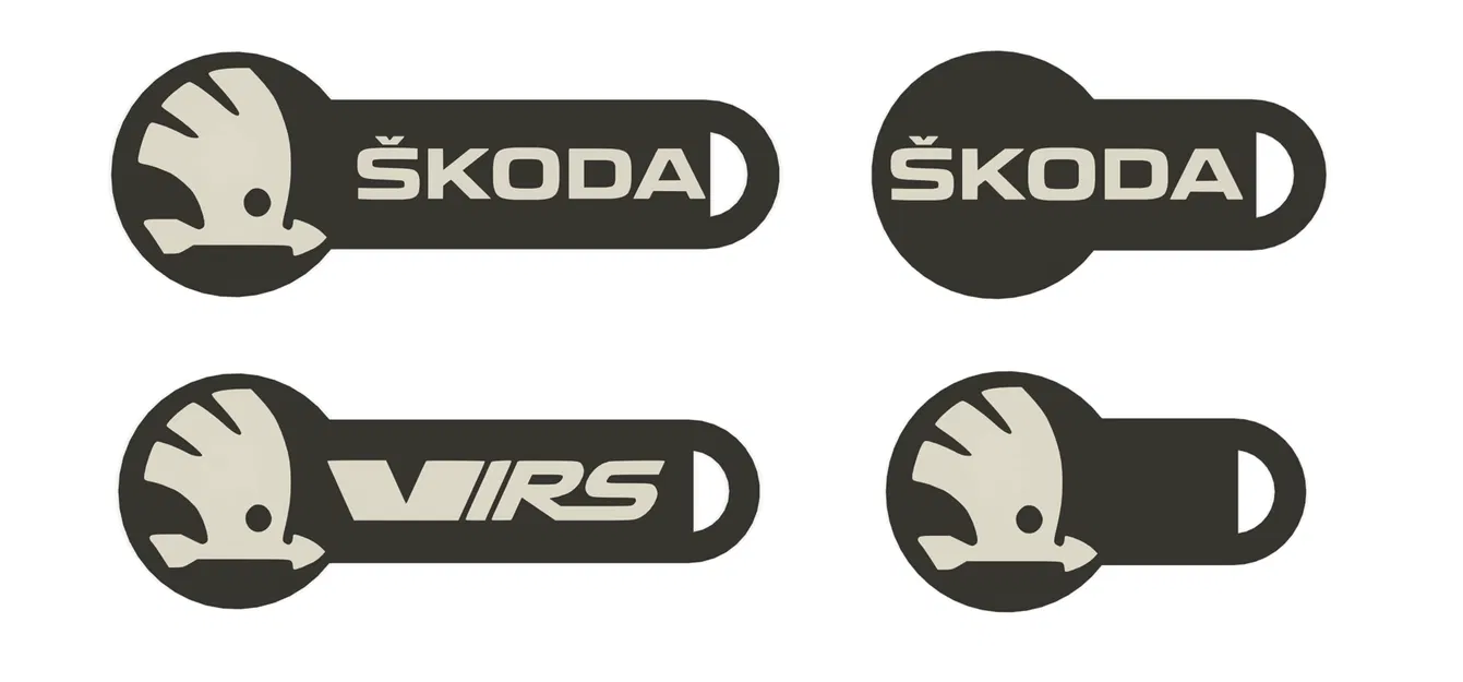 Token Xe Đẩy Hàng Škoda (Logo & VRS) - Móc Khóa Độc Đáo - Image 1