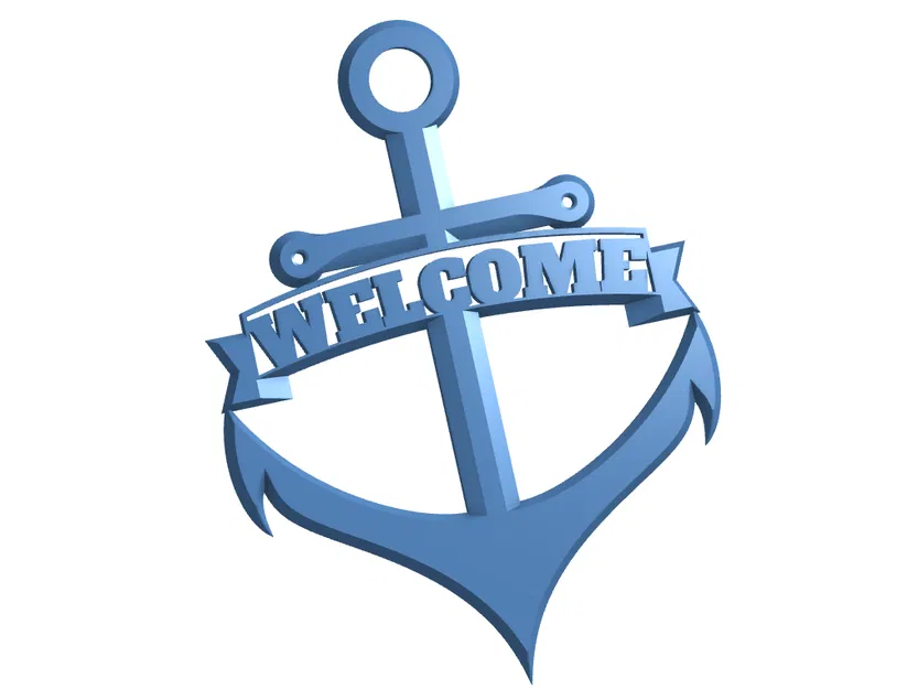 Biển Chào Mừng Hình Mỏ Neo "Welcome Anchor" Trang Trí Nhà Cửa - Image 2