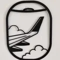 Tranh treo tường cửa sổ máy bay (Airplane window wall art) - Thumbnail 1
