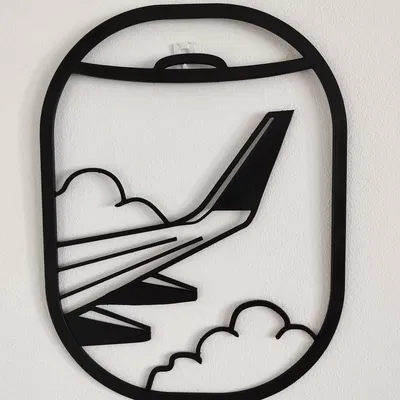 Tranh treo tường cửa sổ máy bay (Airplane window wall art)