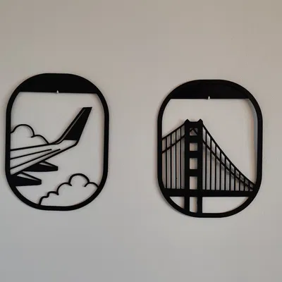 Tranh treo tường cửa sổ máy bay (Airplane window wall art)