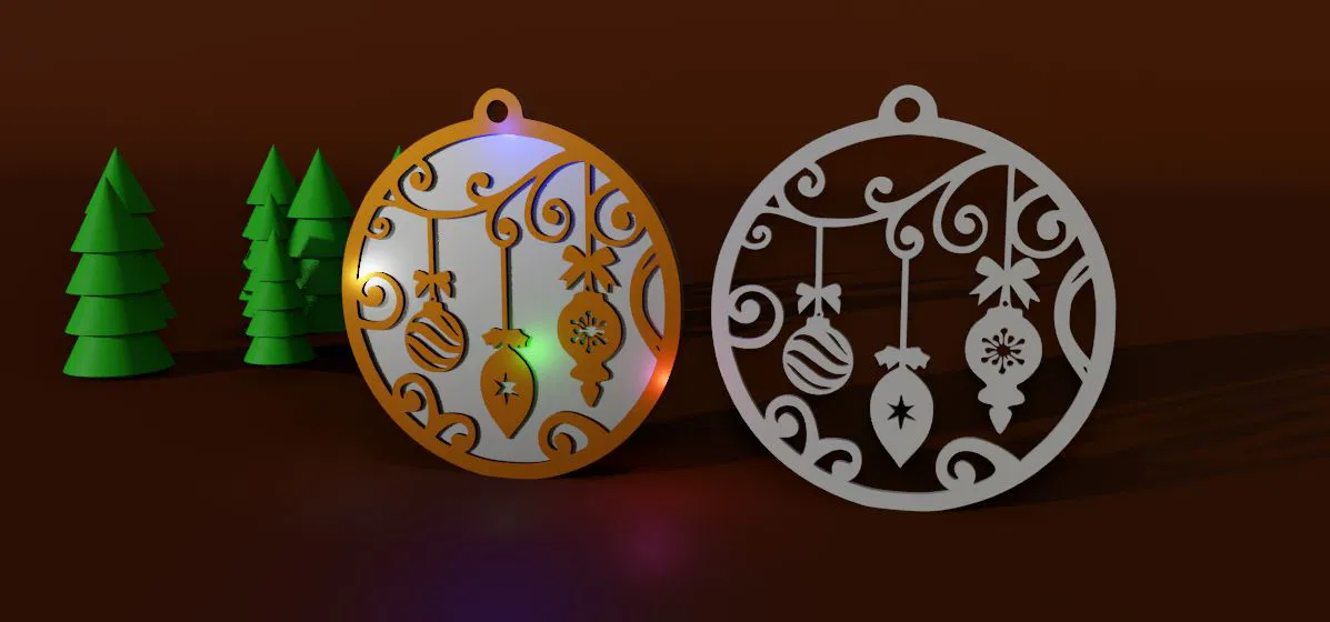 Quả Châu Giáng Sinh 3D Tinh Xảo - Trang Trí Độc Đáo - Image 1