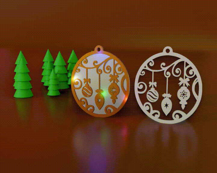 Quả Châu Giáng Sinh 3D Tinh Xảo - Trang Trí Độc Đáo - Image 2