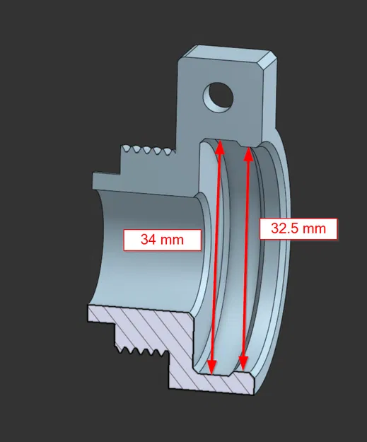 Adapter Chuyển Đổi Van Danfoss 34/32.5mm sang FRITZ!DECT 302 - Image 1