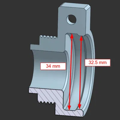 Adapter Chuyển Đổi Van Danfoss 34/32.5mm sang FRITZ!DECT 302