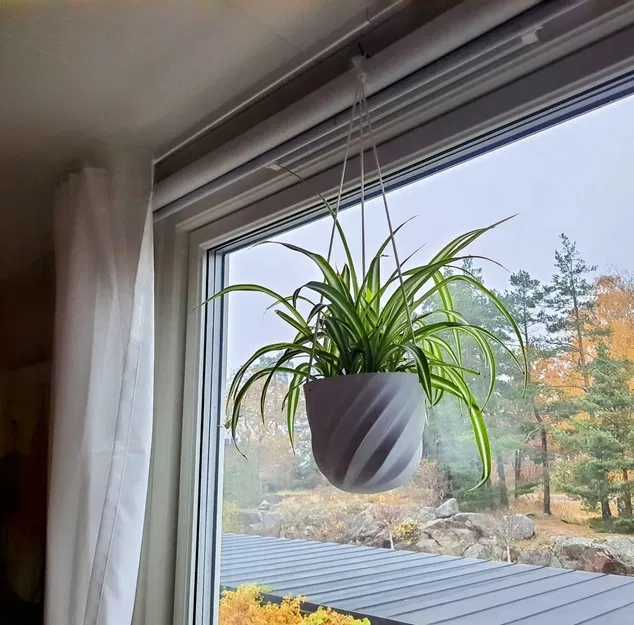 Chậu cây xoắn ốc 3D treo trang trí độc đáo - Image 1