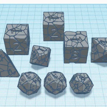 Bộ Xúc Xắc 3D Rạn Nứt Độc Đáo Cho Game Thủ