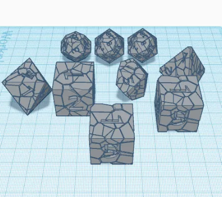 Bộ Xúc Xắc 3D Rạn Nứt Độc Đáo Cho Game Thủ - Image 2