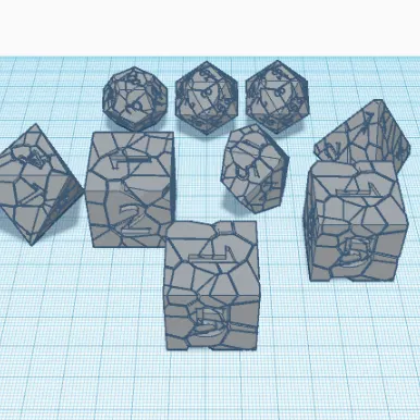 Bộ Xúc Xắc 3D Rạn Nứt Độc Đáo Cho Game Thủ