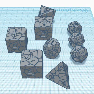 Bộ Xúc Xắc 3D Rạn Nứt Độc Đáo Cho Game Thủ