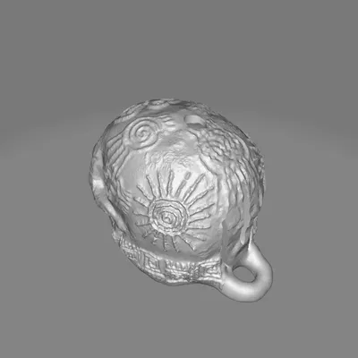 Móc khóa còi tử thần Mayan - Aztec