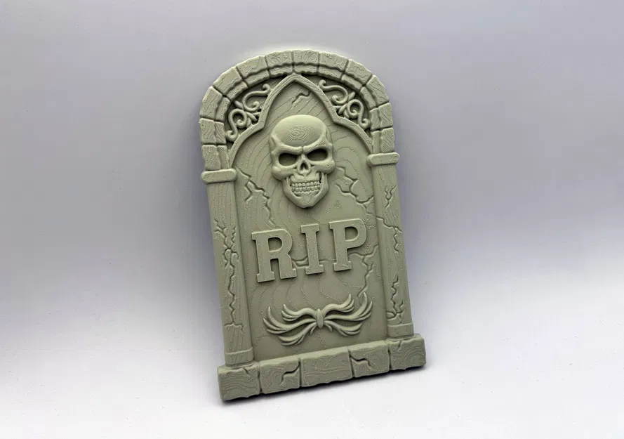 Biển Đá Halloween R.I.P. Hình Đầu Lâu - Trang Trí Độc Đáo - Image 1