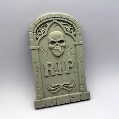 Biển Đá Halloween R.I.P. Hình Đầu Lâu - Trang Trí Độc Đáo