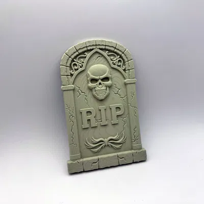 Biển Đá Halloween R.I.P. Hình Đầu Lâu - Trang Trí Độc Đáo