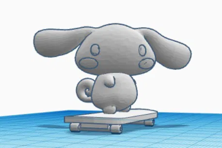 Mô Hình Cinnamoroll Trượt Ván 3D Đáng Yêu - Image 1