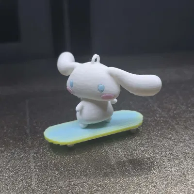 Móc Khóa Cinnamoroll Trượt Ván 3D Dễ Thương