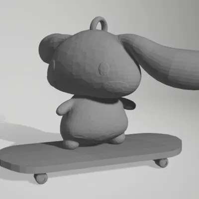 Móc Khóa Cinnamoroll Trượt Ván 3D Dễ Thương