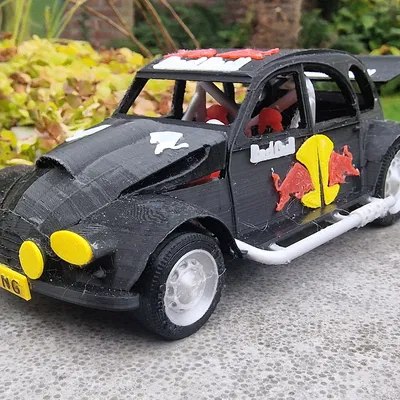 Mô Hình Xe Citroen 2CV Rally 3D