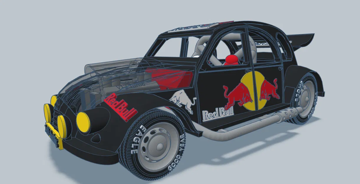 Mô Hình Xe Citroen 2CV Rally 3D - Image 2