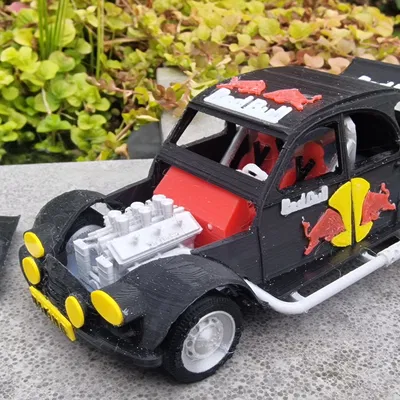 Mô Hình Xe Citroen 2CV Rally 3D