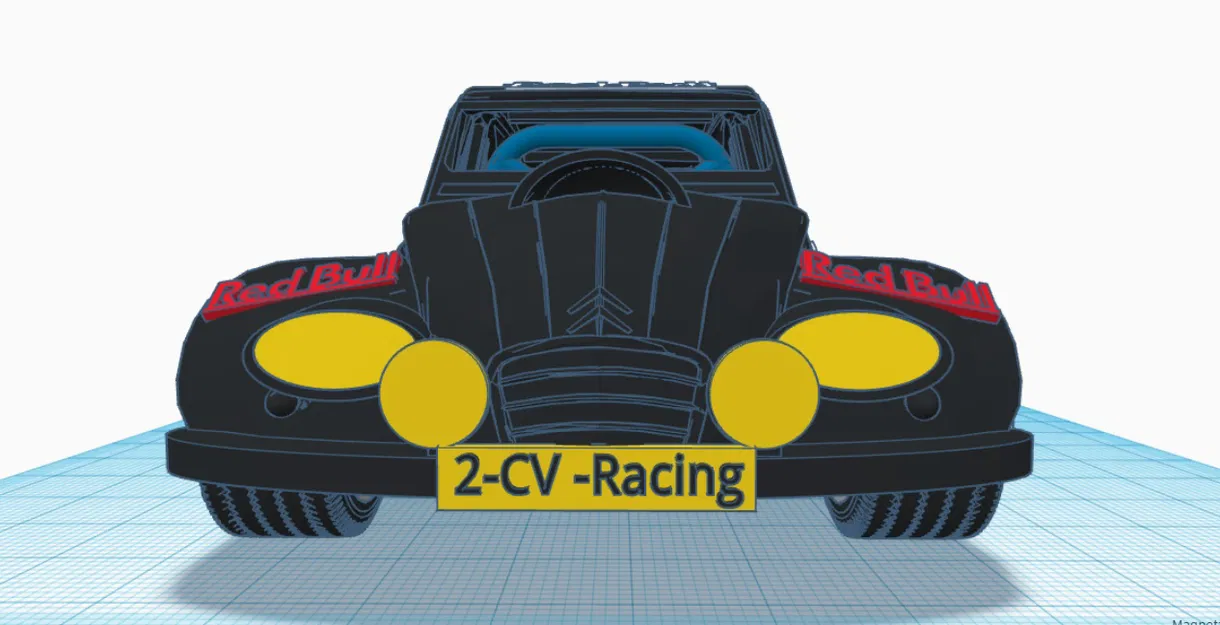 Mô Hình Xe Citroen 2CV Rally 3D - Image 4