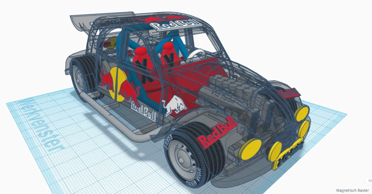 Mô Hình Xe Citroen 2CV Rally 3D - Image 10