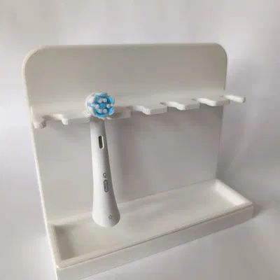 Giá Treo Đầu Bàn Chải OralB Tối Giản Có Khay Đựng Kem Đánh Răng