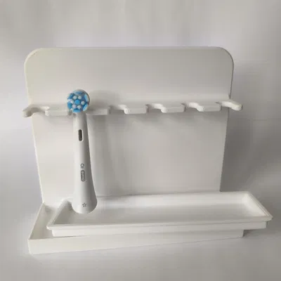 Giá Treo Đầu Bàn Chải OralB Tối Giản Có Khay Đựng Kem Đánh Răng