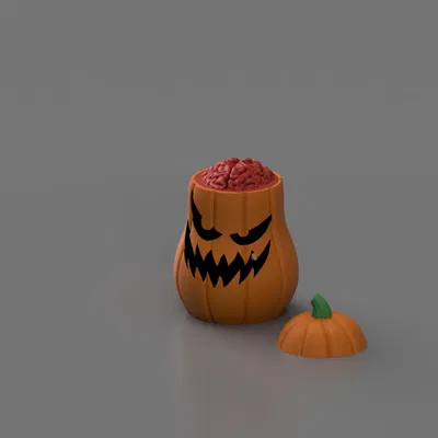 Bí Ngô Não Lập Dị Halloween - Đồ Trang Trí Độc Đáo