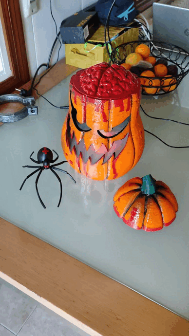 Bí Ngô Não Lập Dị Halloween - Đồ Trang Trí Độc Đáo - Thumbnail 3