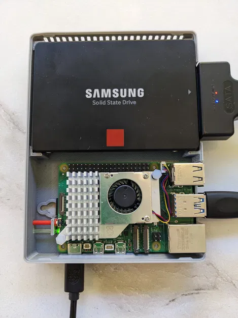 Case SSD cho Raspberry Pi 5 (remix) dùng Active Cooler chính hãng - Image 5