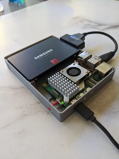 Case SSD cho Raspberry Pi 5 (remix) dùng Active Cooler chính hãng - Image 6