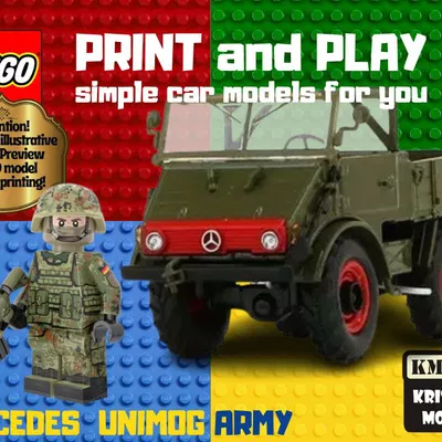Xe Quân Sự Mercedes Unimog LEGO Tự In 3D