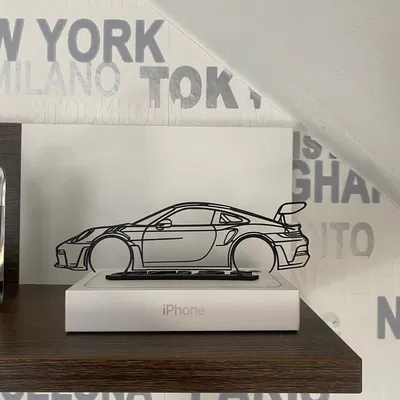 Mô Hình Xe Porsche GT3 RS 3D Cao Cấp Kèm Chân Đế