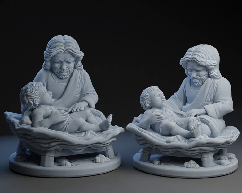 Mô hình Cha và Con - Cảnh Hợp Lễ Giáng Sinh - Image 1