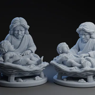 Mô hình Cha và Con - Cảnh Hợp Lễ Giáng Sinh