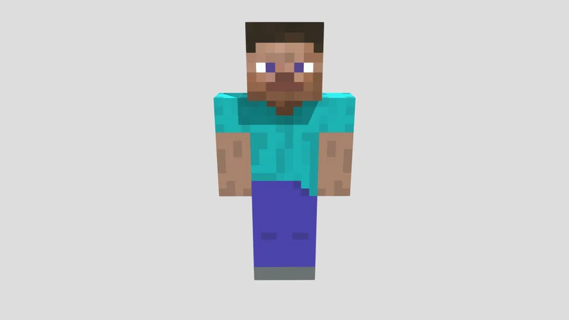 Mô hình Steve Minecraft 3D - Biểu Tượng Game - Image 1