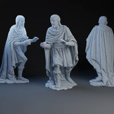 Mô Hình 3D Tượng Thánh Gaspar - Vị Vua Dâng Trầm Hương