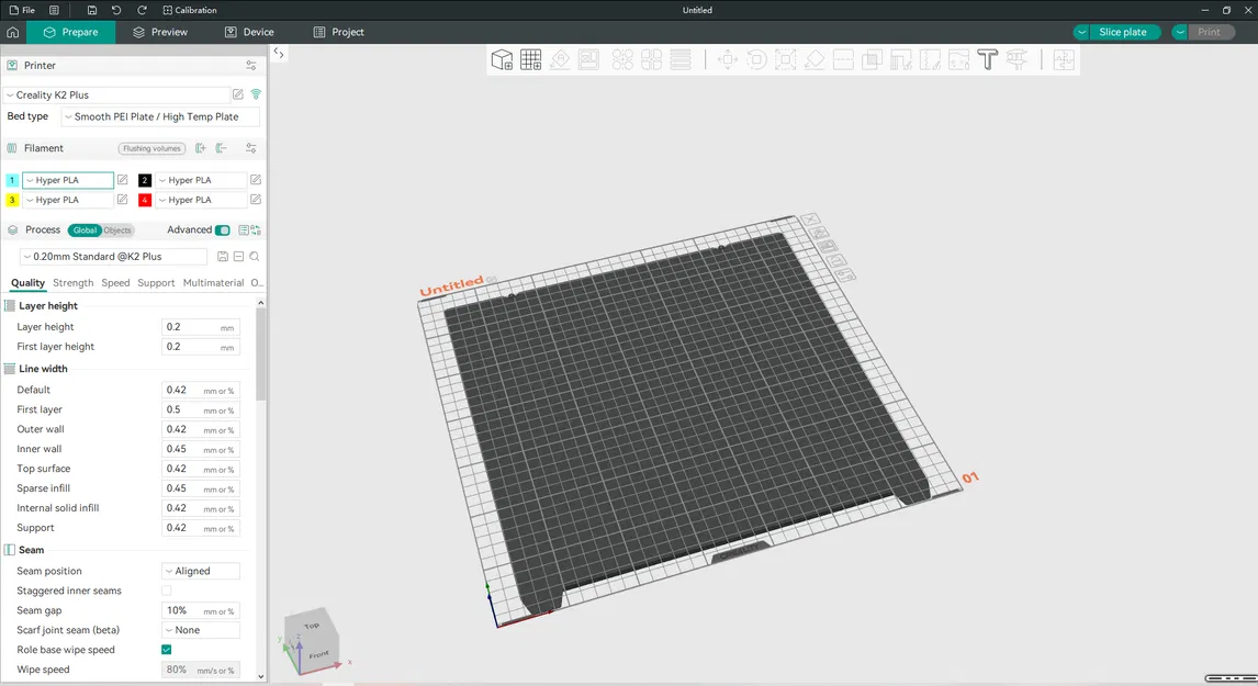 Cấu hình OrcaSlicer tối ưu cho máy in Creality K2 Plus - Image 1
