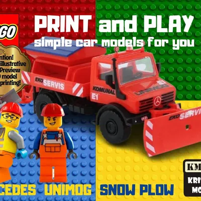 Xe Cứu Hộ Tuyết LEGO Mercedes Unimog 3D