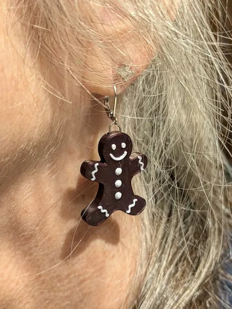 Bông tai Người Bánh Gừng (Gingerbread Man Earrings) - Image 1
