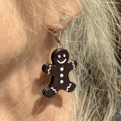 Bông tai Người Bánh Gừng (Gingerbread Man Earrings)